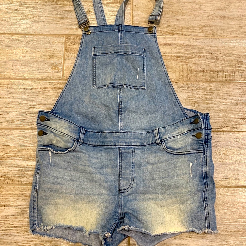 DL1961 Jeans Cut Off shorts Blue Denim Abigail Maternity Overalls Size XS